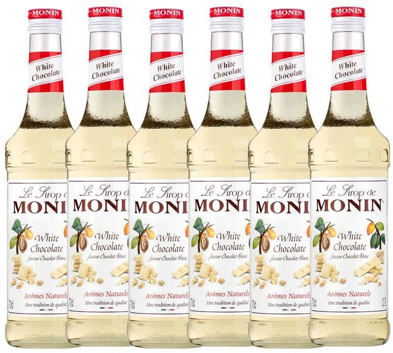 Sirop Chocolat Blanc + pompe doseuse 6 x 70cl - MONIN image number 0