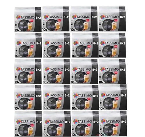 Tassimo Coffee Shop Chai Latte Pods 20 Packs (200 Drinks)