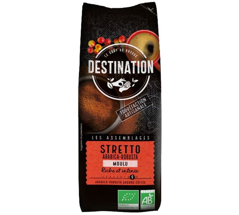 Destination Organic Ground Coffee Stretto - 250g image number 0