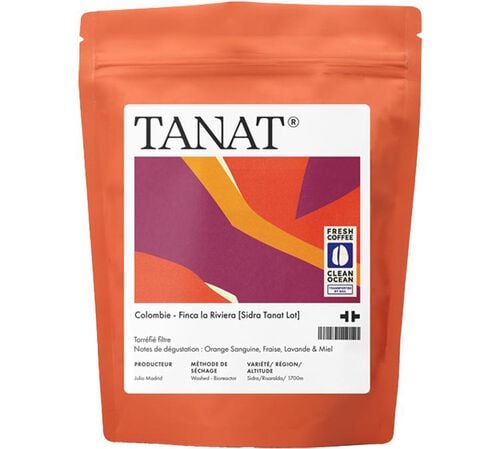 200 g - Caf&eacute; en grain - Colombie Finca La Riviera Sidra Tanat Lot  - TANAT