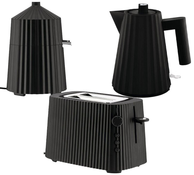 Set Petit-D&eacute;jeuner Gamme Pliss&eacute; Noir ALESSI image number 0
