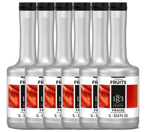 Lot de 6 pur&eacute;es de fruit Cr&eacute;ation Fruits 1883 - Fraise - 6x900 ml