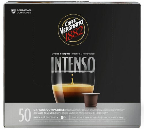 50 capsules compatibles Nespresso* Original Espresso Intenso - CAFFE VERGNANO