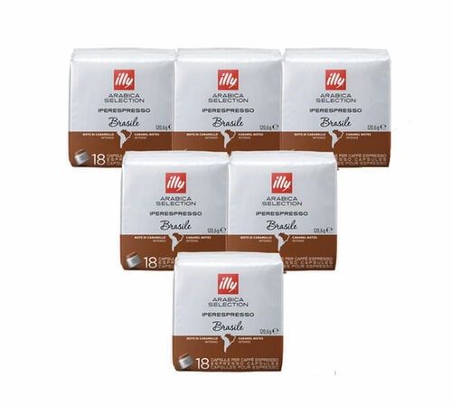 108 Capsules Illy Iperespresso Arabica S&eacute;lection Br&eacute;sil - Illy