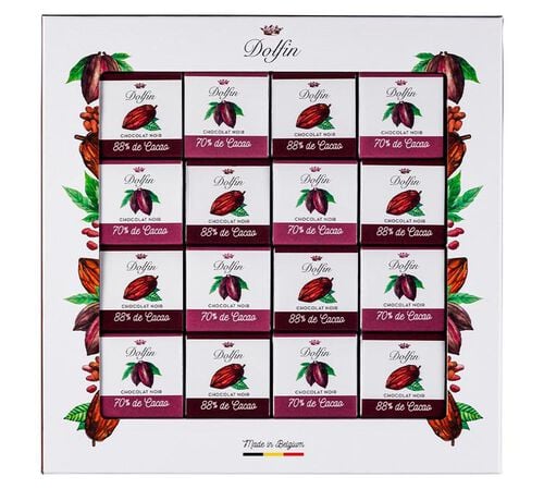 Assortiment Ebene 2 Saveurs Chocolat Noir - 48 napolitains - DOLFIN