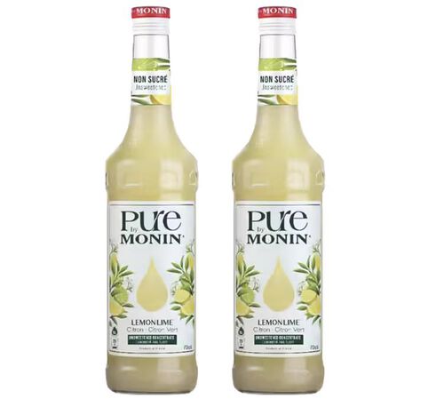 Pure by Monin - Citron et Citron vert - 2 x 70 cl