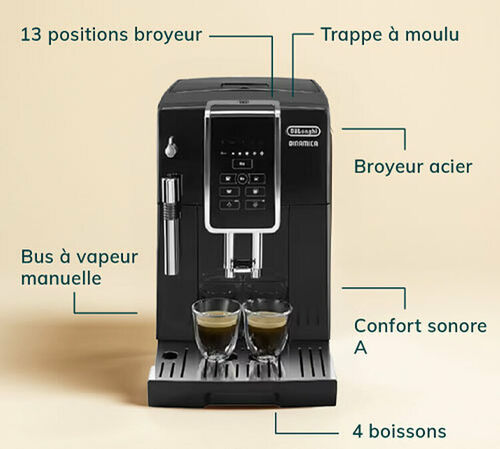 Expresso Broyeur DELONGHI Dinamica 350.15 - Noir image number 8