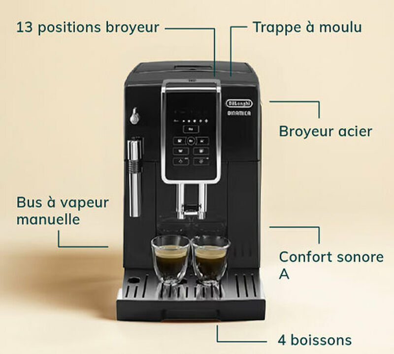 Expresso Broyeur DELONGHI Dinamica 350.15 - Noir image number 8