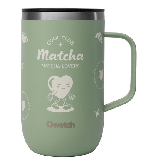 Mug tisani&egrave;re isotherme - COOL CLUB Matcha - 470ml - QWETCH