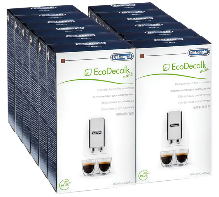 Pack of 12 Delonghi EcoDecalk Mini Ecofriendly Descaler DLSC200 100ml