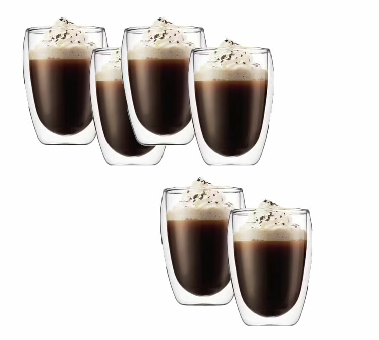 BODUM 4+2 free double wall glasses Pavina 35cl