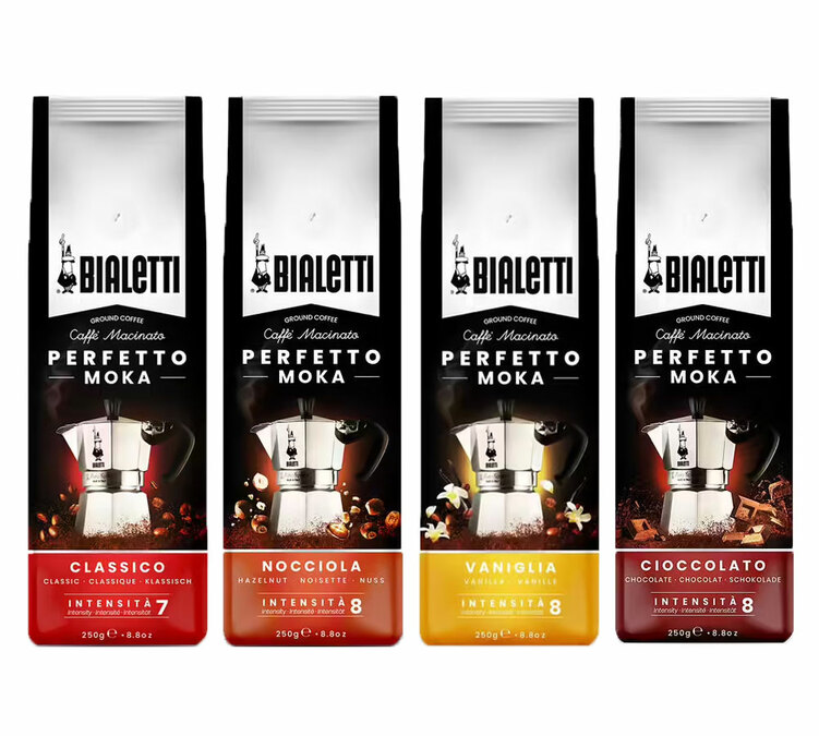 Flavoured Coffee Discovery Pack Ground Coffee 4x250g Bialetti