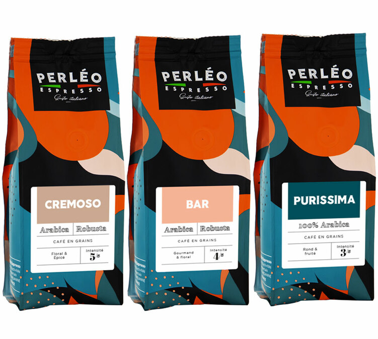Espresso Coffee Beans Perléo Espresso Pack 3x250g