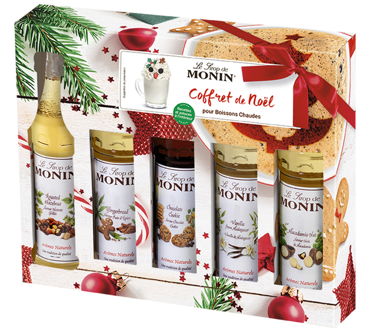 Monin Coffee Syrups Christmas Gift Set 5 x 5cl