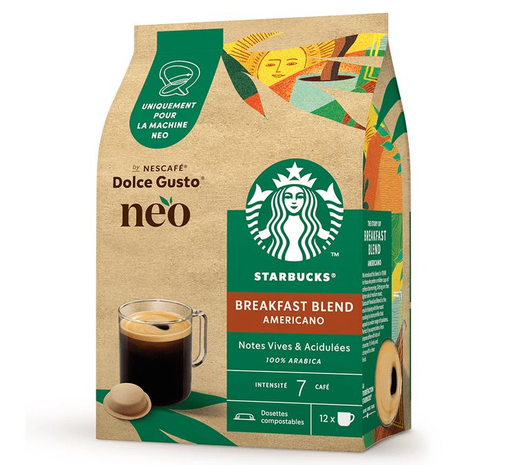 Café Neo Starbucks Breakfast blend americano Nescafé Dolce Gusto (12POR)  acheter à prix réduit
