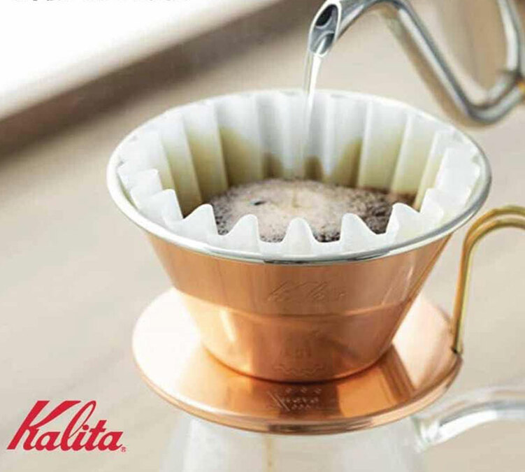 4Cup Kalita Wave Tsubame Dripper WDC185 in copper