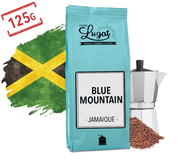 Cafés Lugat Blue Mountain ground coffee for Moka Pots 125g