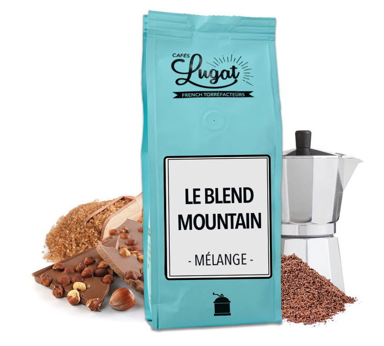 Blend Mountain ground coffee for moka pots Cafés Lugat