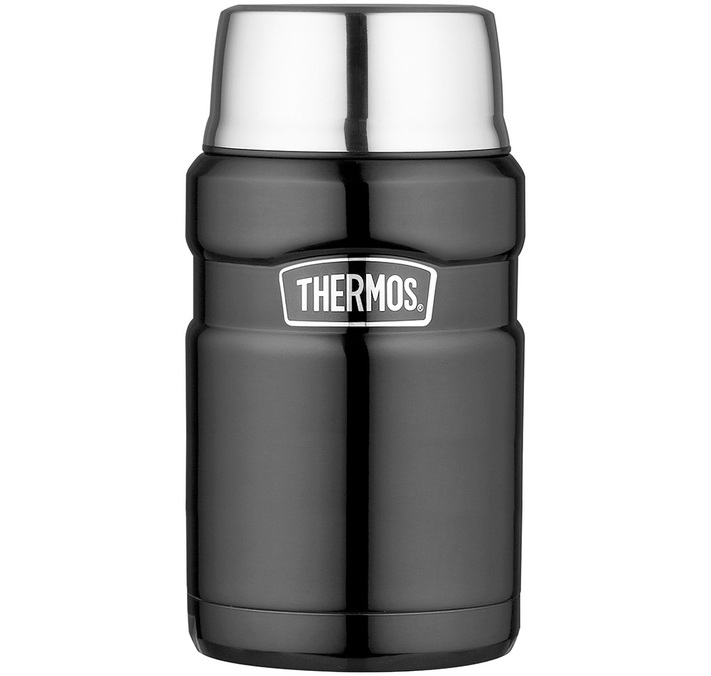 Thermos King Food Flask Grey Stainless Steel 71cl