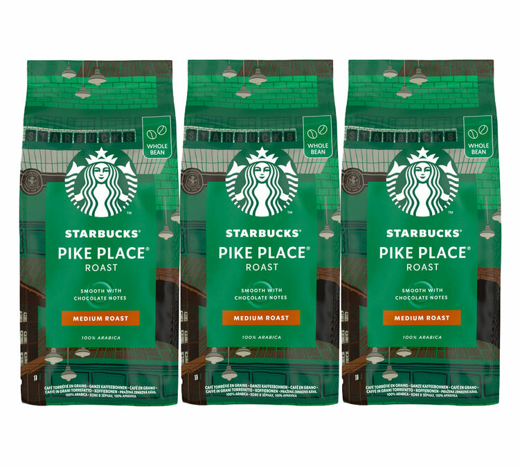 Starbucks Coffee Beans Pike Place Roast 3 x 450g