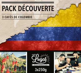 Colombian coffee selection pack - Cafés Lugat (3 coffee bean varieties x 250g)