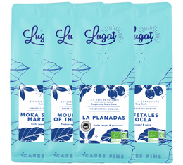Cafés Lugat Coffee Beans Pure Origin Discovery Pack - 4 x 250g