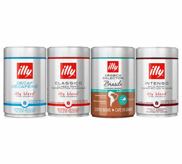 Illy Coffee Beans Selection Pack 100% Arabica - 4 x 250g