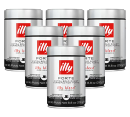 Illy Espresso Forte Ground Coffee - 6 x 250g