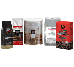 MaxiCoffee Italian Coffee Beans Selection Pack 5 Coffee Beans x 250g