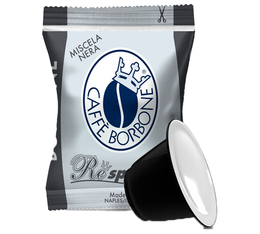 100 Nespresso* compatible capsules Original Black Blend Intensity 9 by Caffè Borbone