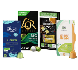 Discovery Pack 40 Organic Nespresso* Original Compatible Capsules