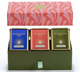 Dammann Frosty Christmas Tea Gift Set - Noël à Paris and Rooibos - 2 x 40 g + 1 infuser