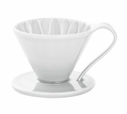 Cafec Arita Flower Dripper White - 1 Cup