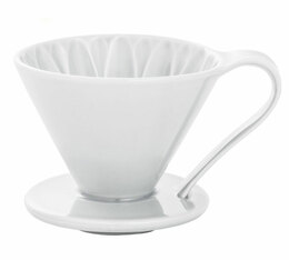 Cafec Arita Flower Dripper White - 4 Cups