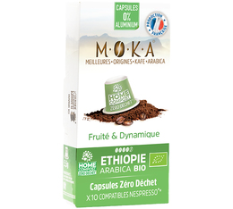 MOKA Ethiopie Organic & Biodegradable Nespresso® Compatible Capsules x 10