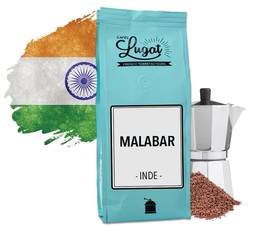 Ground coffee for moka pots: India - Malabar - 250 g - Cafés Lugat