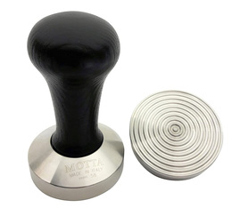 MOTTA stainless steel tamper - Black wooden handle & 58mm wavy base