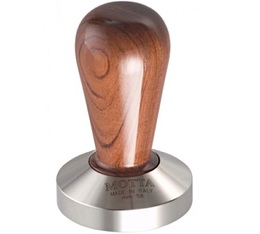 Steel Tamper 58 mm - Lacquered wood - Flat - Motta
