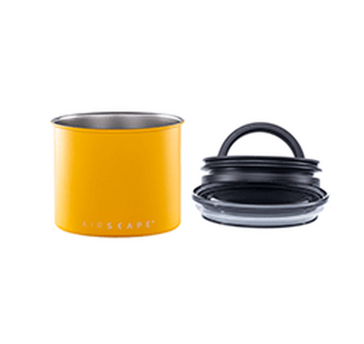Airscape Canister Vacuumsealed Coffee Storage in Yellow Matte 250g