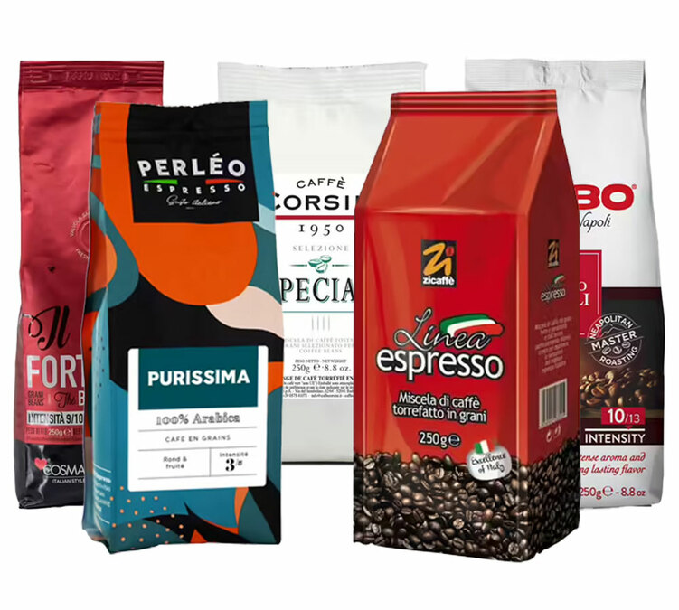 Italian Coffee Beans Selection Pack 5 Coffee Beans x 250g