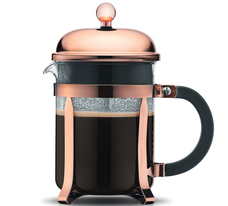 Copper cafetiere Bodum Chambord 500ml