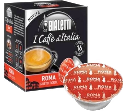 16 Bialetti Roma Coffee pods - Classic Italian Capsules