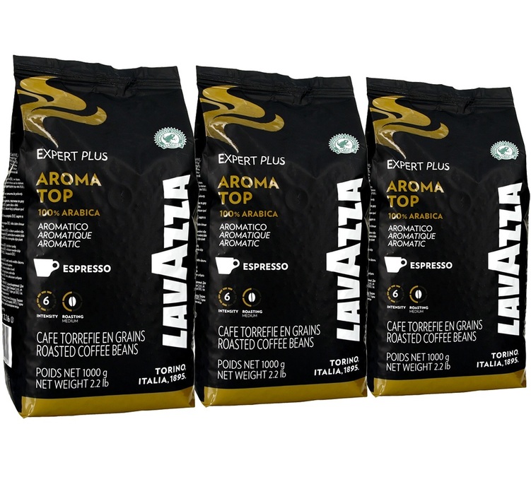 Lavazza Aroma Top Coffee Beans 3x 1kg Expert Plus Range