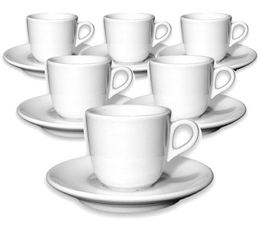 Ancap Set of Six Porcelain Cups and Saucers Jolly - 7 cl