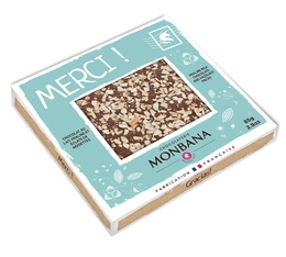 Monbana - Merci! Milk chocolate praline with hazelnut flakes 