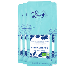 Cafés Lugat Organic Coffee Beans Yirgacheffe from Ethiopia - 1kg