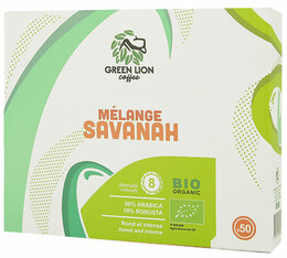 50 Nespresso* Pro Compatible Capsules Le Mélange Savanah Organic – GREEN LION COFFEE