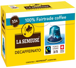 33 Nespresso* compatible Original Decaffeinato capsules - LA SEMEUSE
