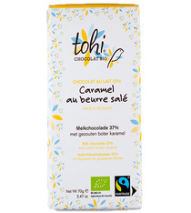 Tohi 38% Milk Chocolate Bar with Salted Butter Caramel - 70g