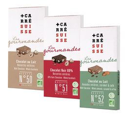 Carré Suisse - 3 Chocolate Bars Les Gourmandes Discovery Pack - 3x100g